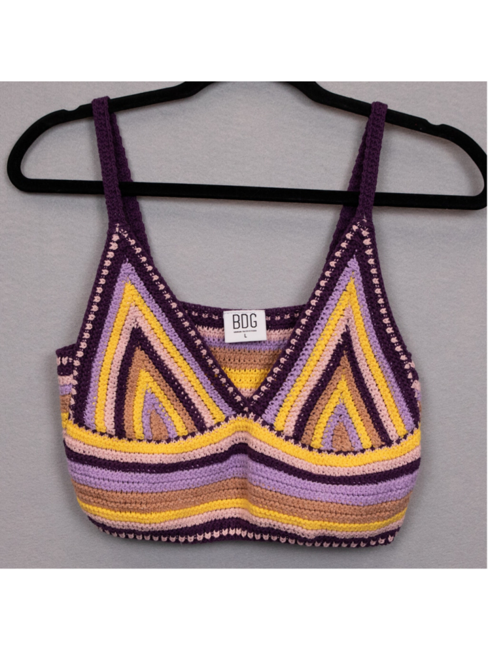 BDG Urban Outfitters purple crochet crop cami top-L